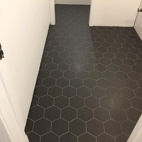 Black tile floors by Cornerstone Flooring Brokers in Glendale AZ