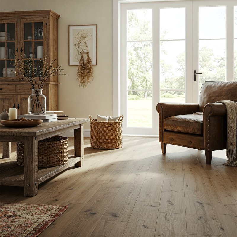 hardwood flooring in a farmhouse