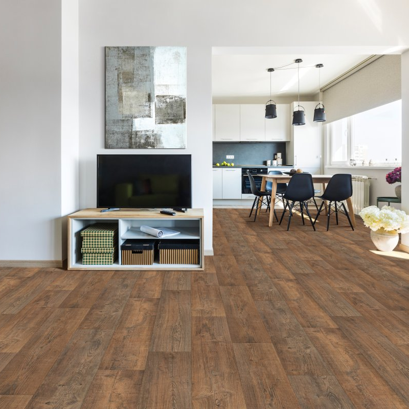 Cornerstone Flooring Brokers providing pet-friendly waterproof vinyl flooring in Glendale, AZ - Titan Umber