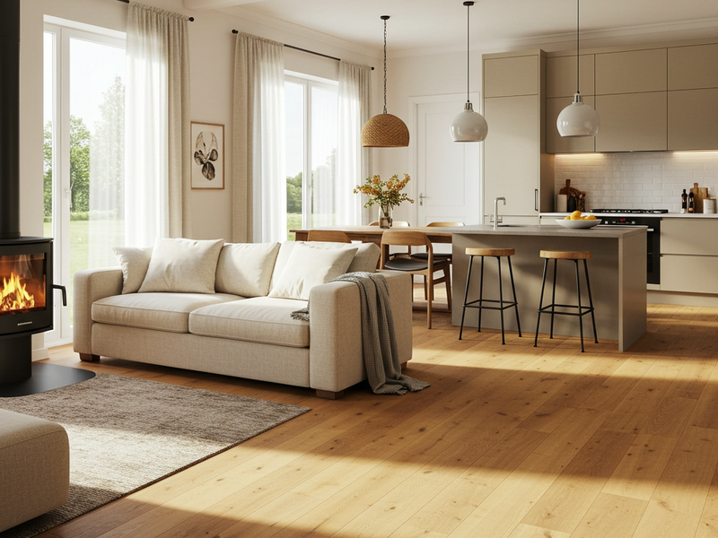Cozy Home with Solid Hardwood Flooring