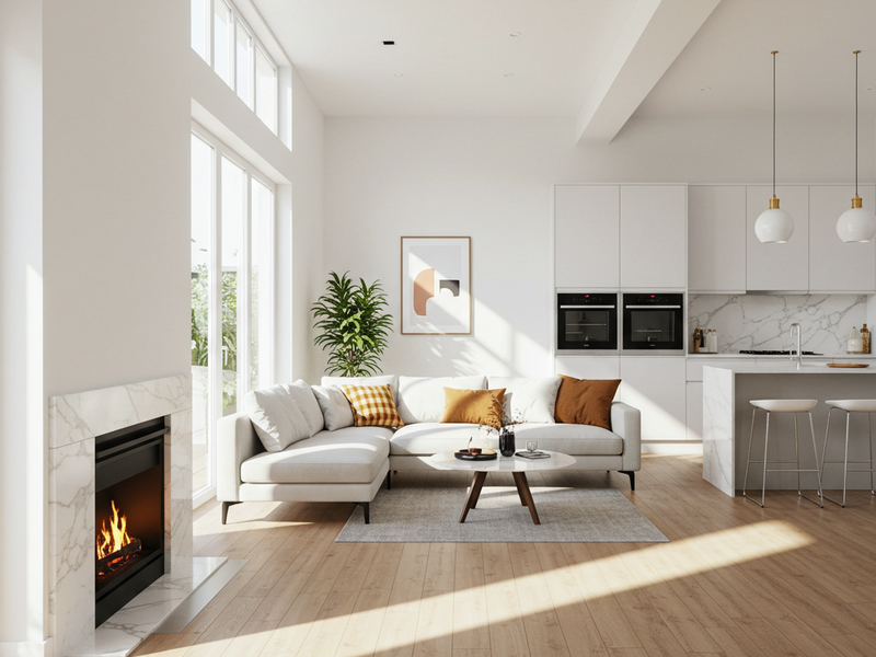 Hardwood Flooring in a Modern Living Room in Surprise AZ