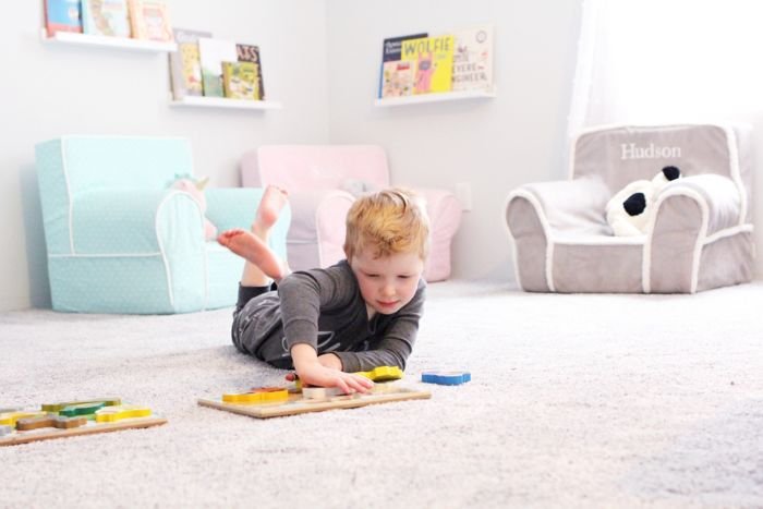 Child playing on waterproof All Pet Protection Carpet Flooring