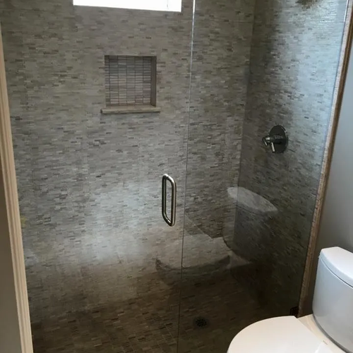 New tile shower by Cornerstone Flooring Brokers in Glendale AZ