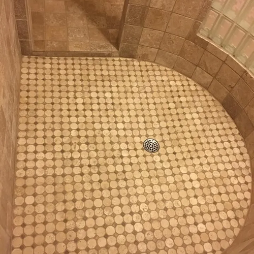 New tile shower by Cornerstone Flooring Brokers in Glendale AZ